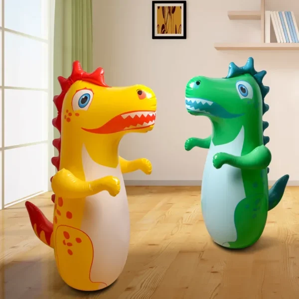 Children Adult Tumbler Boxing Inflatable Standing Punching Bag Boys Dinosaur Sport Toys Kids Activity Outdoors Game Gift - Image 3