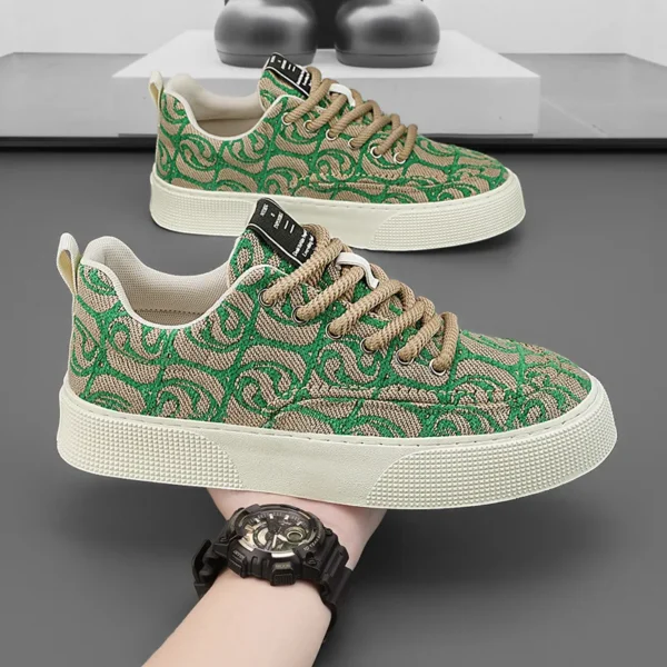 Designer Men Shoes New Prints Male Sneakers Canvas Shoes for Men Trendy Street Skateboard Shoes Spring Autumn Lace Male Footwear - Image 4