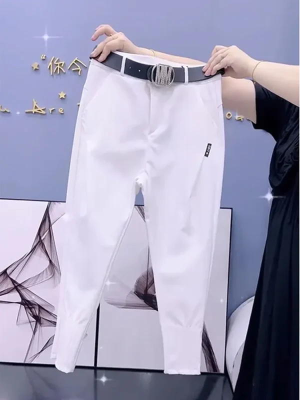 Autumn Winter Casual Pants Women's High Waist Slim Feet Harem Pants Loose and Fashionable Martin Boots and Pants - Image 6