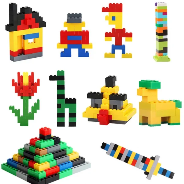 1000 DIY creative building blocks bulk set Urban Classic building blocks Assembled birthday gift children's educational toys - Image 4