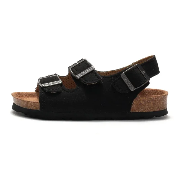 2025 Trend Beach Korean Wrap Heel Shoes Spring Summer Children Boys Girls Cork Sandals Flip-flops - Image 5
