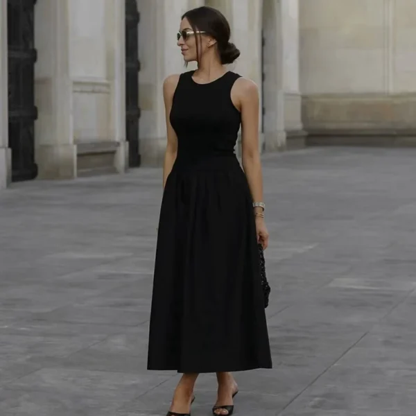 Dresses Summer Women's 2025 New Chic Slim Simple Elegant Holiday Dress Street Women's Comfortable Youth Dress - Image 5
