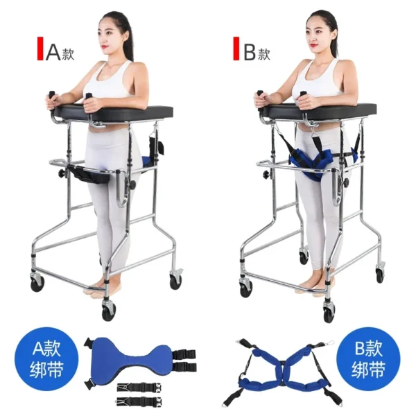 Rehabilitation Arm Training Crutches Walkers, Disabled Mobility Aids Chair,Four-Legged Armrest Frame, Training Walker for Adults - Image 5