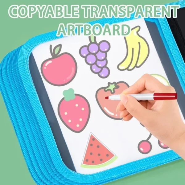 Baby Painting Drawing Toys Set Black Board with Magic Pen Chalk Painting Coloring Book Funny Toy Painting Blackboard Kid Gifts - Image 2