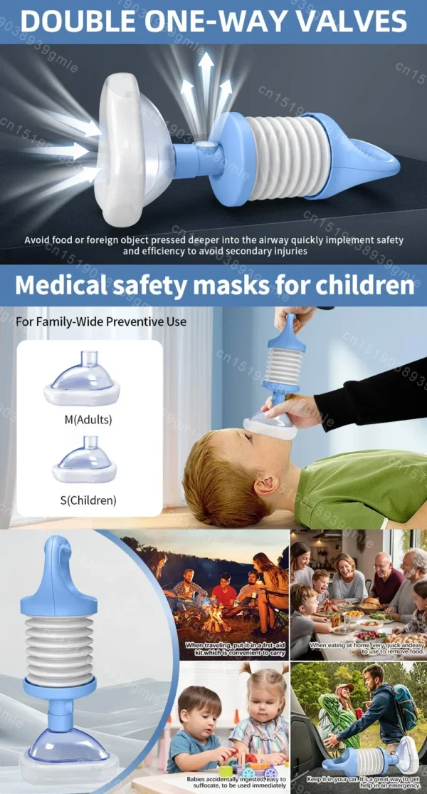 NEW First Aid Kit Choking Device Adults & Children Home Asphyxia Rescue Device Anti Suffocaation 2 Size Choking Rescue Kit - Image 6
