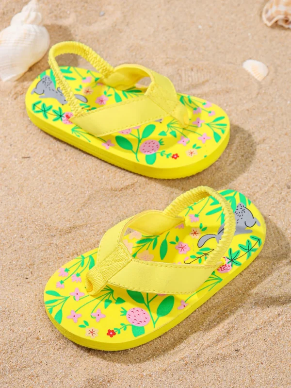 Children's flip-flops for summer wear, ins soft sole anti-slip beach sandals with thick soles - Image 2