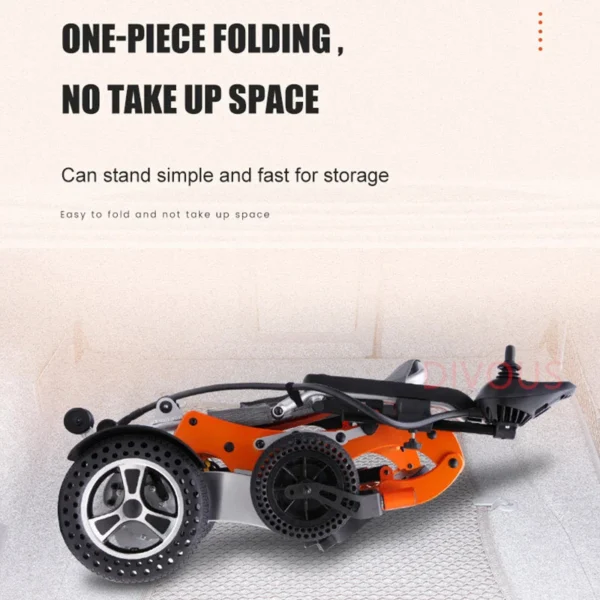 aluminum alloy Disabled Chair Lightweight Foldable Electric Wheelchair For Travels Baby Walker - Image 6