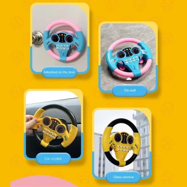 Infant Shining Simulation Steering Wheel Toys Children's Toy Kids Early Education Copilots Stroller Steering Wheel Vocal Toys - Image 6