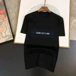 2025 new T-shirt men's and women's short sleeve top summer luxury fashion brand solid color casual printed T-shirt