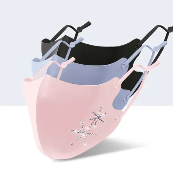 Adjustable Safe Reusable Anti Haze Sun protection Breathable Rhinestone Anti-Dust Face Cover Dust Mask Health Care Face Mask - Image 2