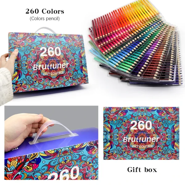 Brutfuner 48/72/120/150/160/180Colors Pencils Professional Oil Wood Soft Watercolor Pencil For School Draw Sketch Art Supplies - Image 6