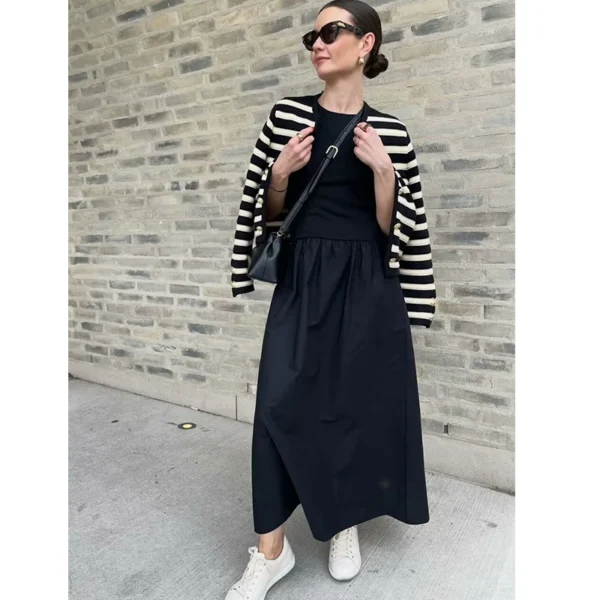 Dresses Summer Women's 2025 New Chic Slim Simple Elegant Holiday Dress Street Women's Comfortable Youth Dress - Image 2