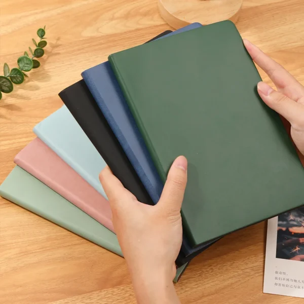 A5 Soft Leather Notebook, 120 Pages, Office Stationery, Waterproof Cover, Comfortable Touch, Hot Selling - Image 5