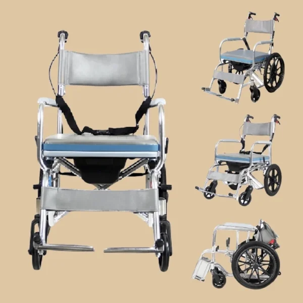 Wheelchair with toilet