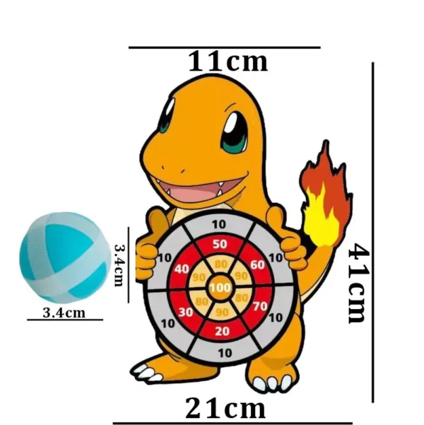 Pokemon Pikachu Squirtle Kids Cartoon Dart Board Sticky Ball Family Sports Game Party Interactive Educational Toy Birthday Gift - Image 5