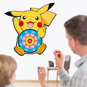 Pokemon Pikachu Squirtle Kids Cartoon Dart Board Sticky Ball Family Sports Game Party Interactive Educational Toy Birthday Gift