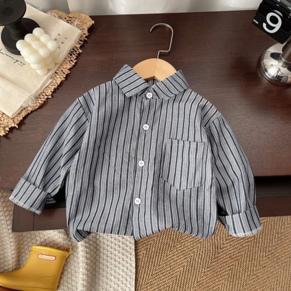 IENENS Kids Shirt Clothes Spring Thin Blouses Clothing Infant Boy Plaid Cotton Tops 1 2 3 4 Years Kids Long Sleeves Shirt - Image 6