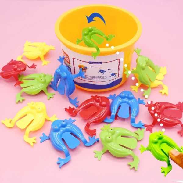 12PCS Jumping Frog Toys For Kids Finger Pressing Bouncing Frog Toy Antistress Relieve Family Game Kids Birthday Party Toys - Image 4