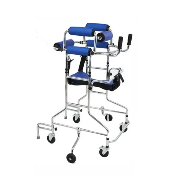 Cerebral Palsy Child and Adult Walking Aid Hemiplegic Walker Lower Limb Training Standing Frame with Wheels Walker - Image 3
