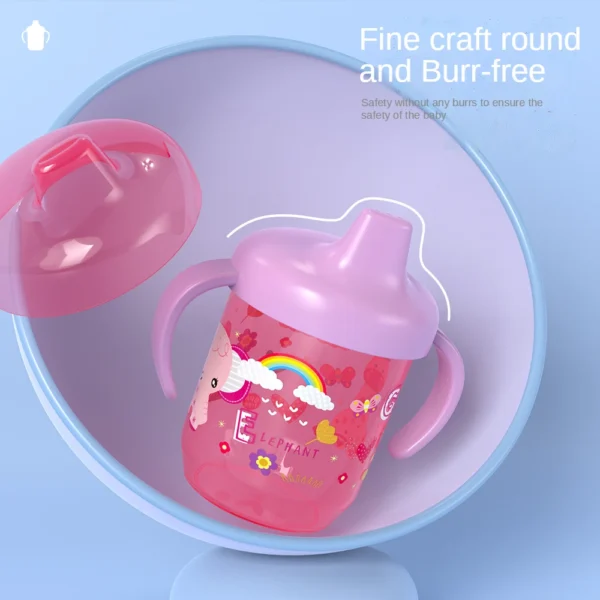 Cute Duckbill Cup Baby Learning Drinking Cup with Double Handle Flip Lid BPA Free Leakproof Infants Water Cups Bottle with Lid - Image 5