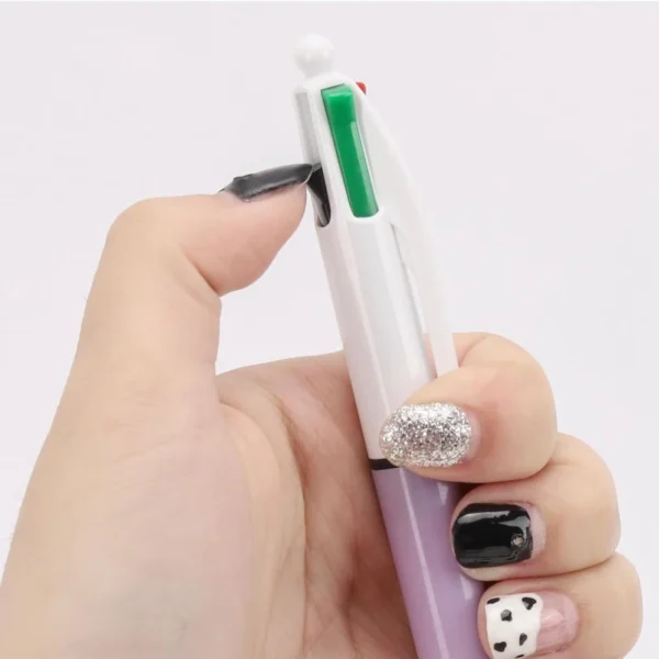 1 Pcs 4-in-1 Multicolor Ballpoint Pen, Medium Point 1.0mm Retractable Colored Pen for Business Office, Student, Doctor Nurse ect - Image 3