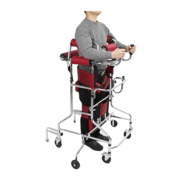 Cerebral Palsy Child and Adult Walking Aid Hemiplegic Walker Lower Limb Training Standing Frame with Wheels Walker - Image 2