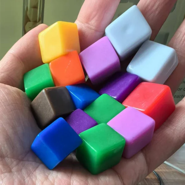 10PCS Blank Dice 16MM Acrylic Cubes Board Games For Kids Classroom Supplies Juegos De Mesa Familiares Divertidos Kinder Spiele - Image 6