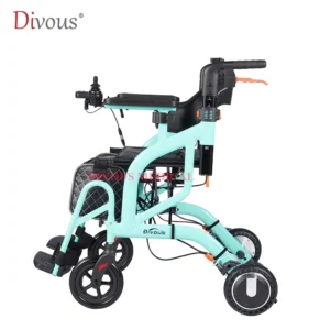 Health Care Multifunctional Lightweight Folding 4-Wheel Electric Wheelchair Elderly Outdoor Trolley Electric Rollator Walker