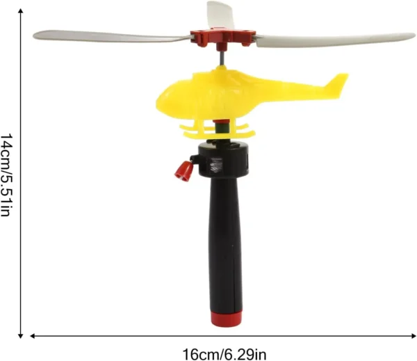 1/3/6 PCS kids Outdoor Sports Flying Toys Handle Pull Wire Planes Toys Flying Toy Helicopter for Kids, 360° Rotating Helicopter - Image 5