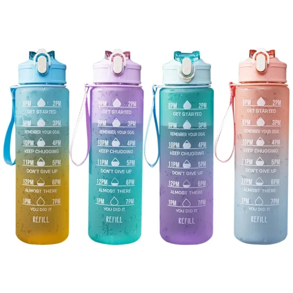 900ml Reusable Portable Frosted Water Bottle Leak-Proof Outdoor Sports Travel Gym Drinking Kettle Fitness Water Jug Drinkware - Image 2