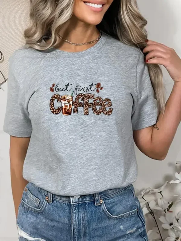 Coffee Love Trend Life 90s Short Sleeve Summer Clothes Print Graphic T-shirt Lady Fashion Women Female Shirt Tee - Image 2
