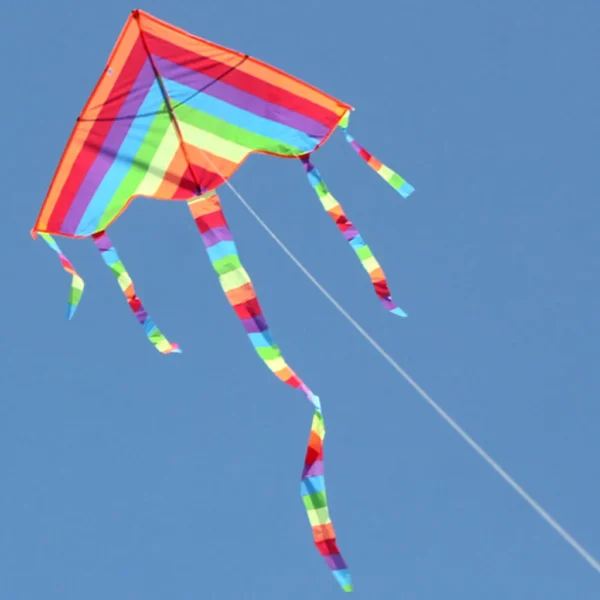 Easy Fly Colorful Rainbow Kite Outdoor Fun Sports Beach Kids Children Buitenspeelgoed Cometas De Viento Outdoor Toys Kites