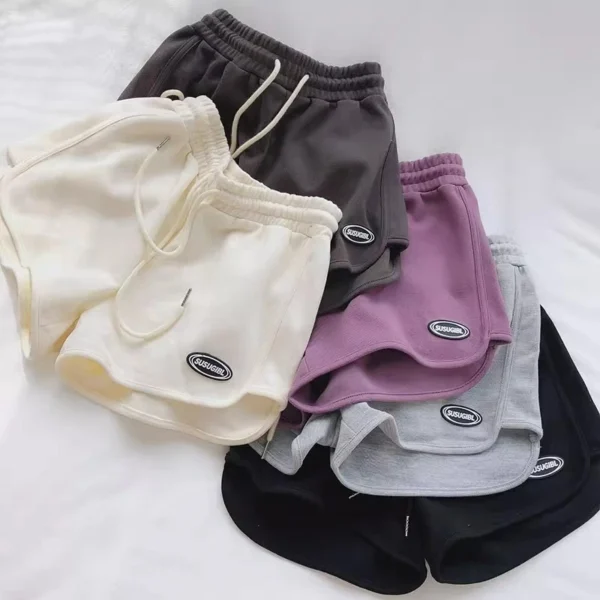 ITOOLIN Women Casual Drawstring Sports Shorts Summer Thin High Waist Yoga A-line Shorts Loose Women Running Straight Trousers - Image 2