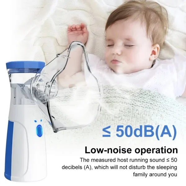 Handheld Portable Autoclean Inhale Nebulizer Mesh Atomizer Silent Inhaler Nebuliser Inhalator for Adult Kids Nebulizador - Image 3