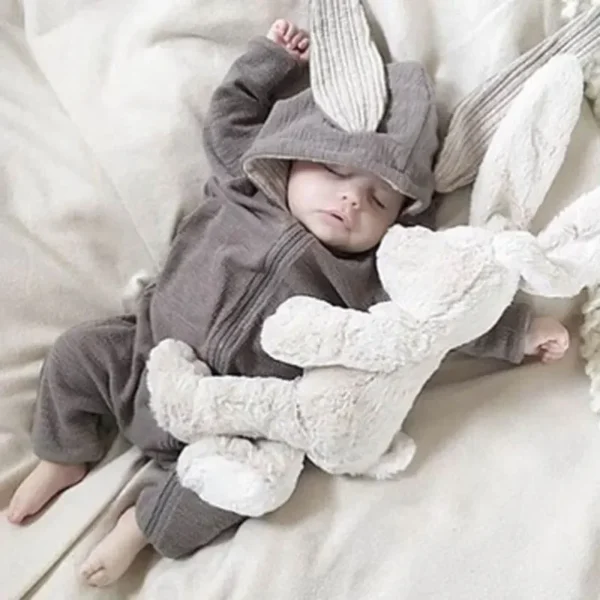 Cartoon Newborn Baby Clothes Boys Romper Long Sleeve Hooded Zipper Baby Girl Romper Spring & Autumn Infant Clothing 3-18 Months - Image 2