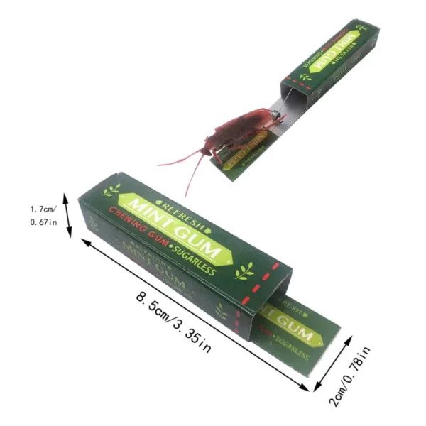 Simulation Cockroach Chewing Gum Creative Novelty Funny Toy Startled DIY Self-installation Simulation Chewing Gum - Image 4