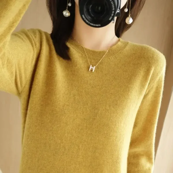 2025 Women Sweater Spring Autumn Long Sleeve O-neck Pullovers Warm Bottoming Shirts Korean Fashion Sweater Knitwear Soft Jumpers - Image 4