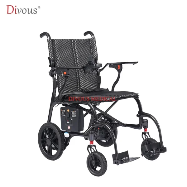 Hot New Design Luxury Portable Lightweight Ultra Light Foldable Carbon Fiber Electric Wheelchair For Disabled Wheelchair