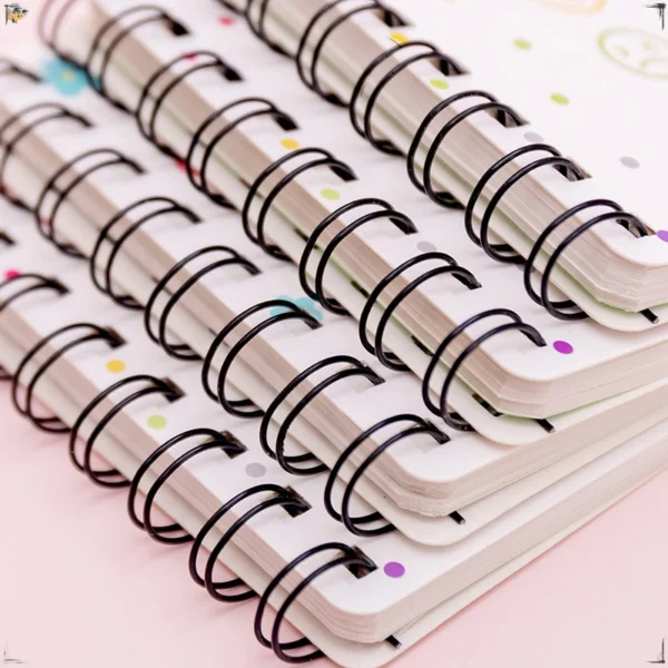 10 Pcs 8*10.5cm Small Flower Flip Coil Notebook for Students Mini Portable Loose Leaf Notebook A7 Pocket Book - Image 3