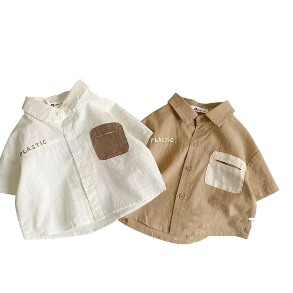 Ircomll Korean Short Sleeves Children's Shirts 2025 Summer Thin Comfortable Baby Top Children's Cardigan Outdoor Wear For 9M-5Y - Image 6