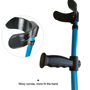 Rehabilitation Medical Crutches Foldable Fracture Support Crutch, Lightweight Adjustable Underarm Aids,Comfortable Elbow Crutch
