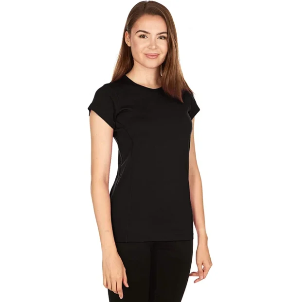100% Merino Wool T-Shirt Womens Lightweight Short Sleeve Crew Shirts Merino Wool Base Layer Women Undershirt No Itch Breathable - Image 2