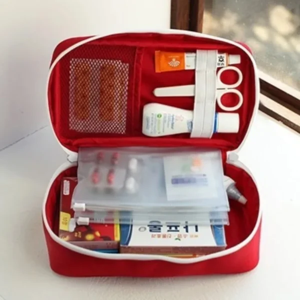 Health Medicine First Aid Kit Oxford Cloth Portable Travel Storage Emergency Kit Tote Bag Outdoor Medical Bag Storage Bag Health - Image 2