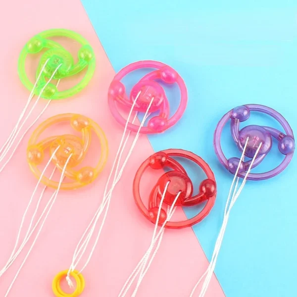 3pcs New Luminous Hand Pull Luminous Flashing Rope Flywheel Toy Led Light Toy Novelty Children Flywheel Flash Gyro Gift Toys - Image 5