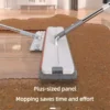 Hand Free Flat Floor With Bucket Mop 33cm Set For Home Floor Cleaning System 360 Rotating Washable Microfiber Lazy Cleaning Tool - Image 2