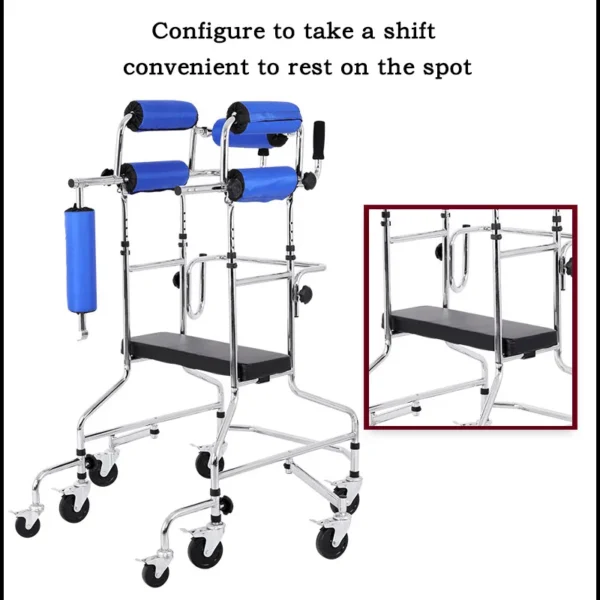 High Quality Adult Walker & Rollator Elderly Disabled Walking Training Aid for Rehabilitation Standing Support - Image 5