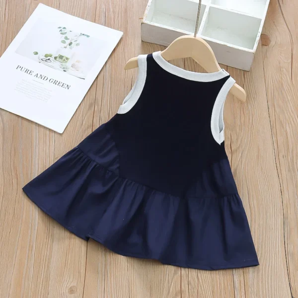 Kids Girls Vest Dresses Summer Baby Fashion Splicing Sleeveless Clothing Toddler Girl Clothes For 1-6Years Princess Dress 2025 - Image 3