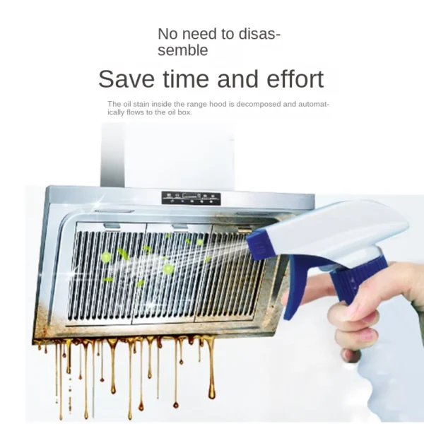 Oil Stain Remover 500ml Oil Household Range Hood Kitchen Degreaser Foam Heavy Oil Stain Cleaner Grease Away Kitchen Cleaner - Image 2