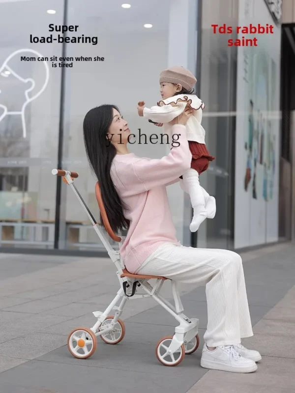 Zz baby stroller ultra-light and portable baby can sit and fold with one click to close the car - Image 3