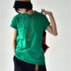 MICOCO T2285C Artistic simple multi - color comfortable round neck short - sleeved T - shirt woman